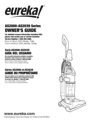 eureka airspeed owners manual