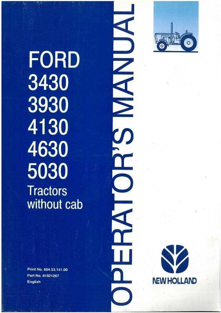 ford 3930 owners manual