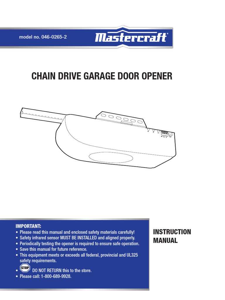 garage door owners manual