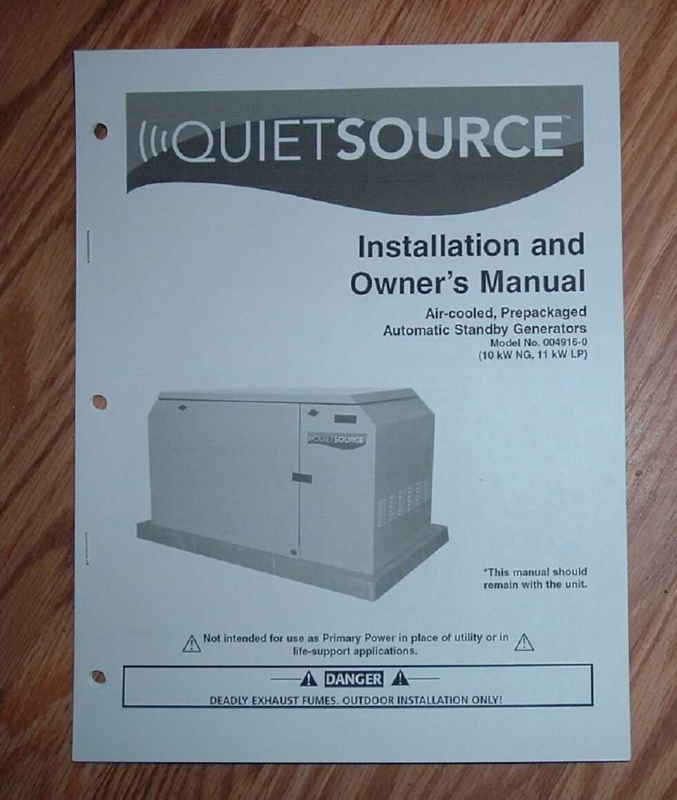 generac 11kw owners manual