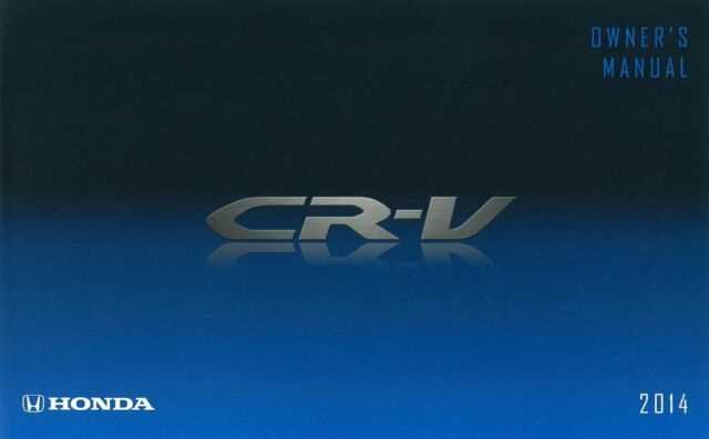 honda cr v owners manual 2018