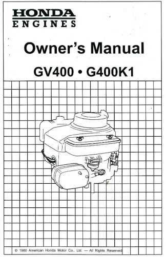 honda gx200 owners manual