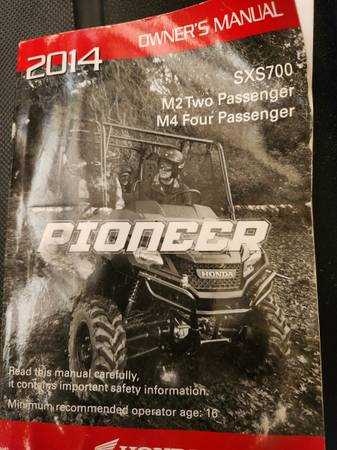 honda pioneer 1000 5 owners manual