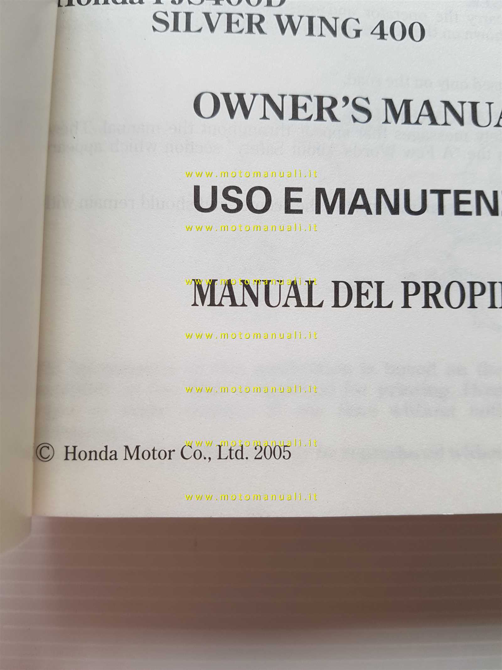 honda silverwing owners manual