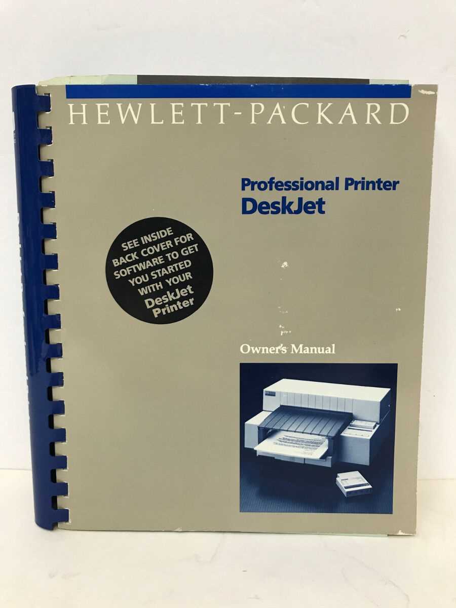 hp printer owners manual