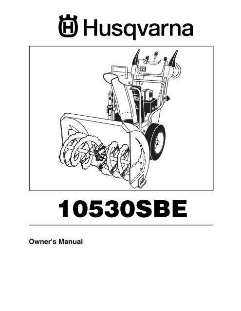 husqvarna snow blower owners manual