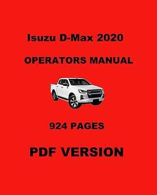 isuzu dmax owners manual