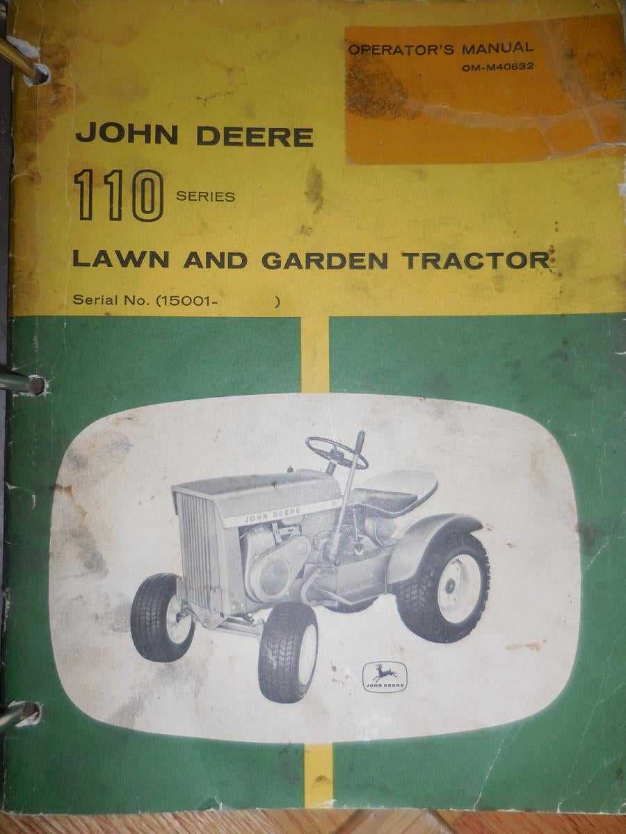 john deere 110 owners manual