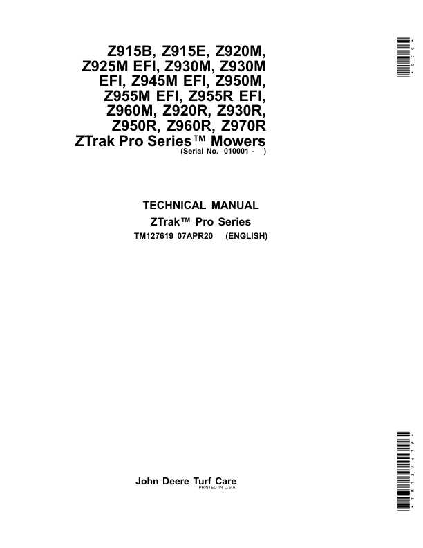 john deere ztrak owners manual