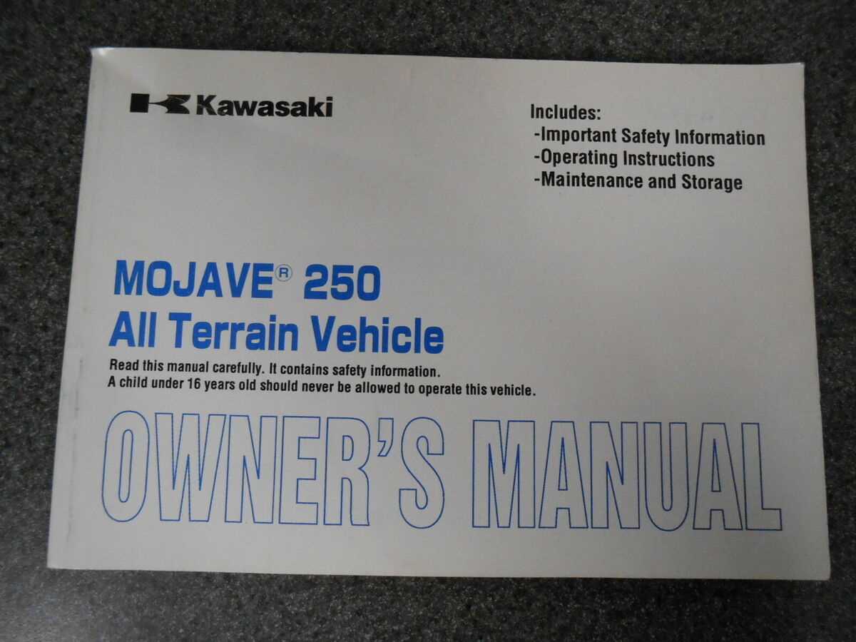 kawasaki mojave 250 owners manual