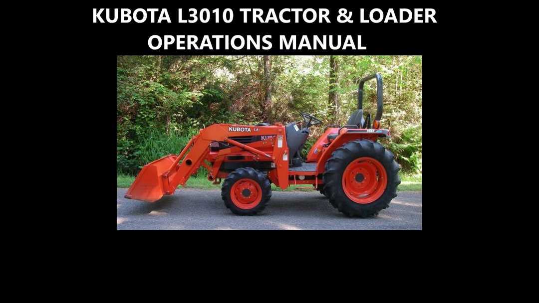 kubota l3010 owners manual