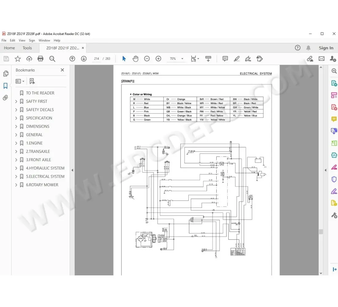 kubota zd18 owners manual