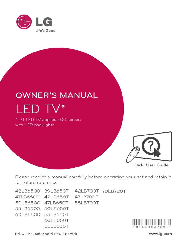 lg plasma tv owners manual