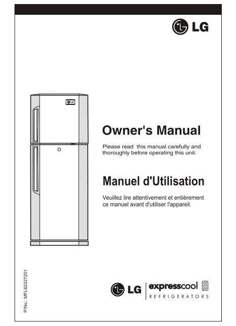 lg refrigerator owners manual