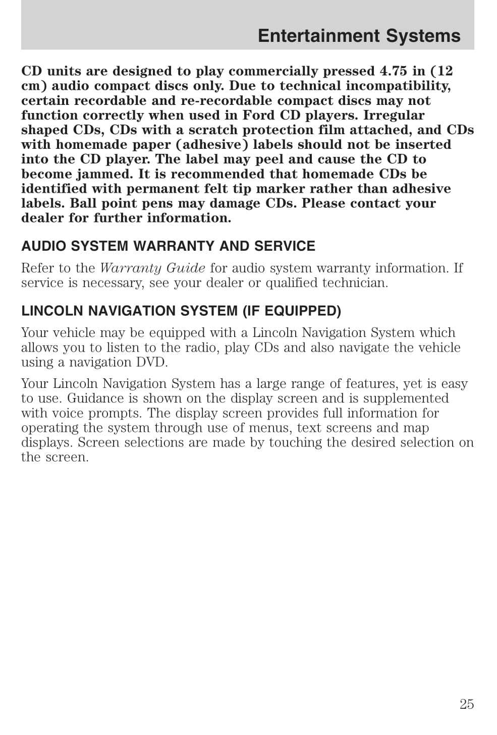 lincoln town car owners manual