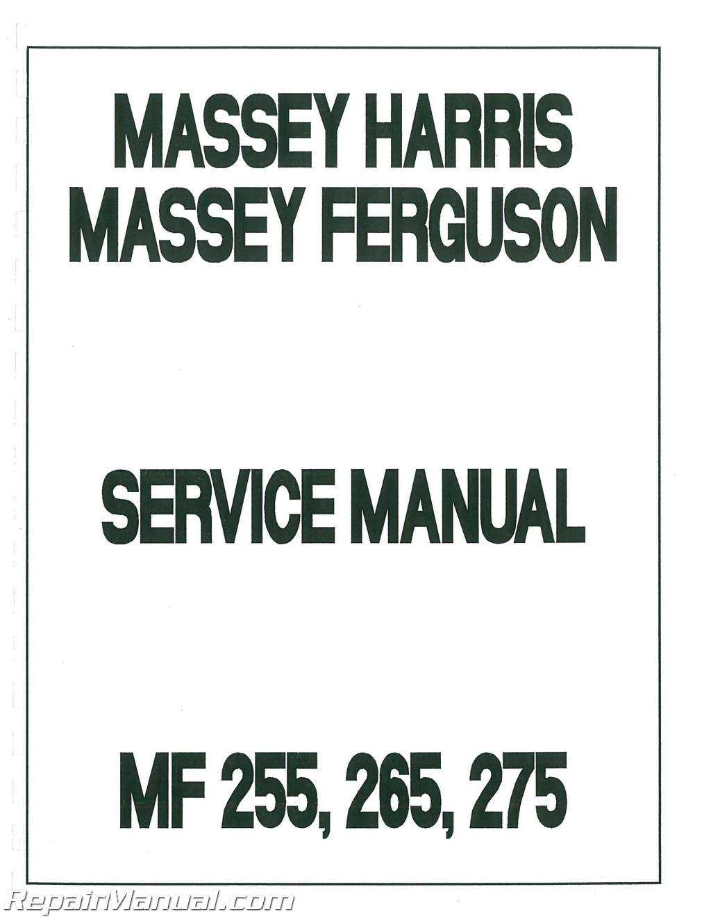 massey ferguson 255 owners manual