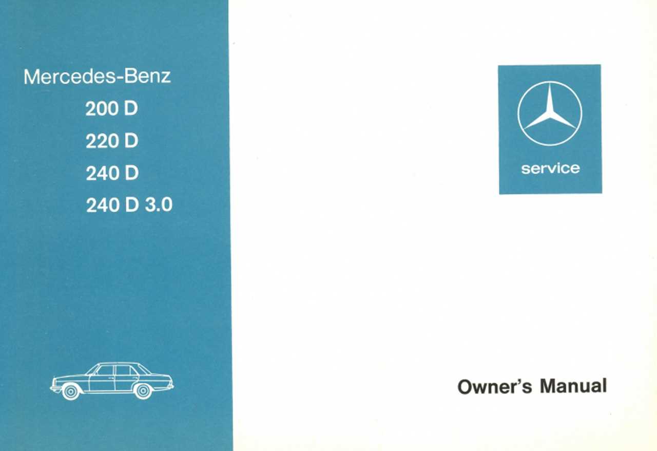 mercedes 300d owners manual