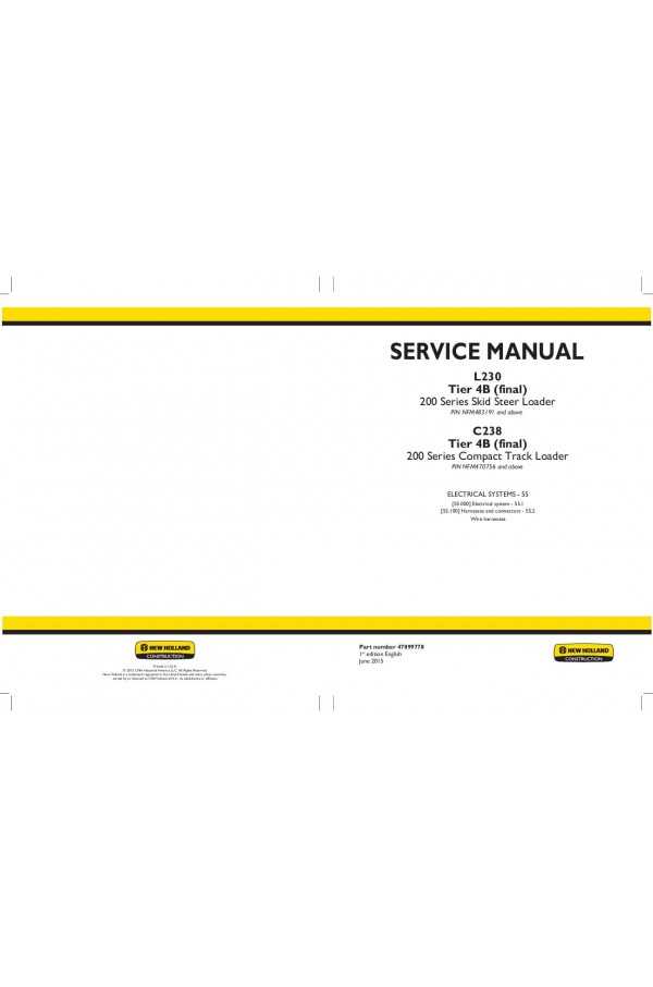 new holland c238 owners manual