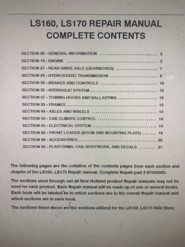 new holland ls170 owners manual