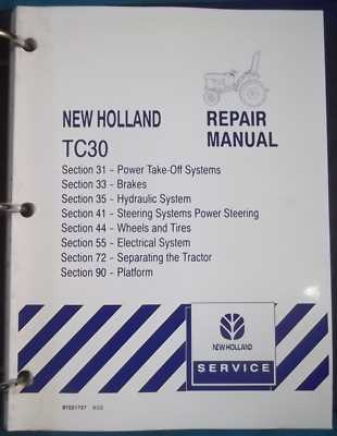 new holland tc30 owners manual