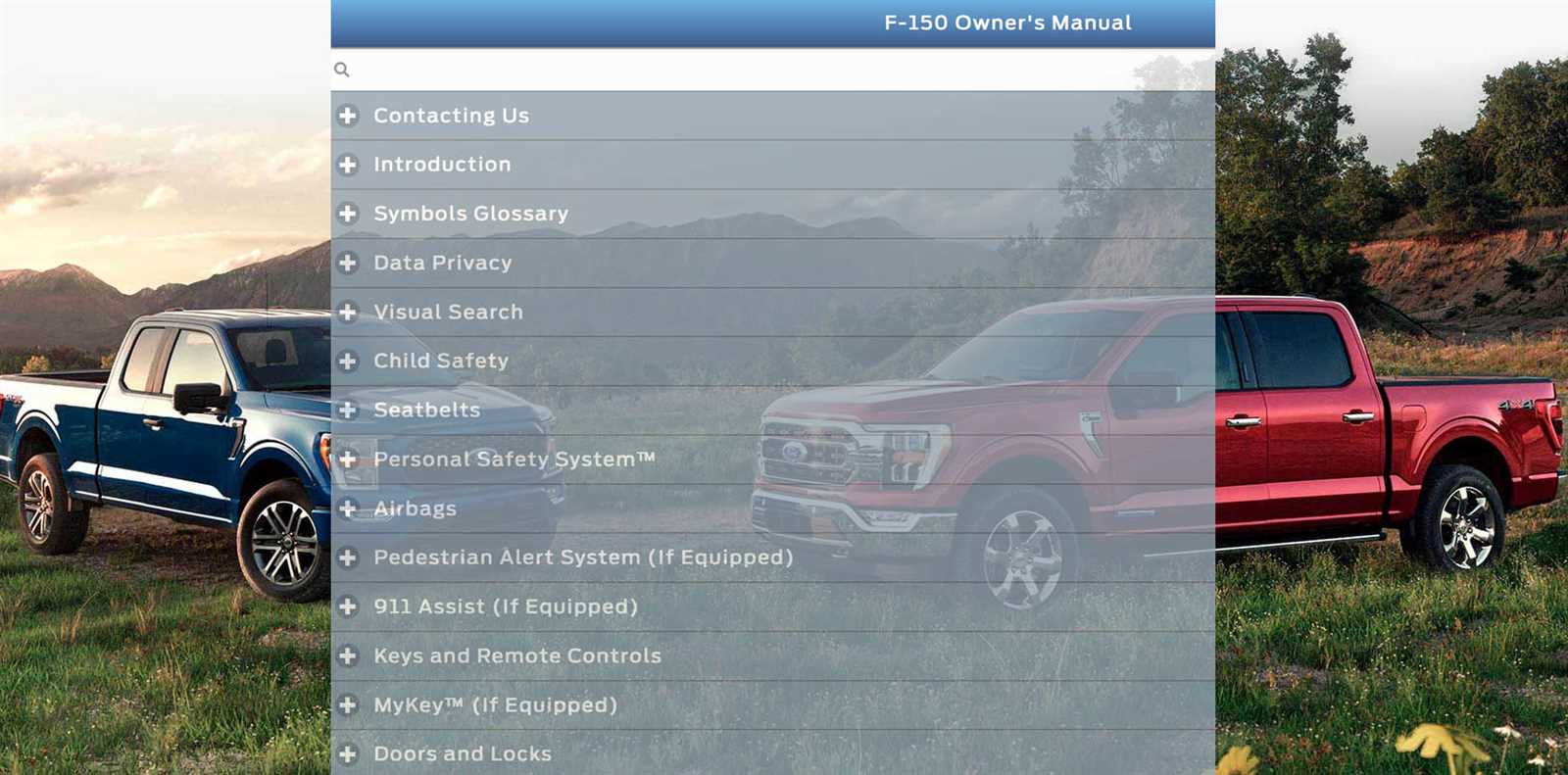 owners manual 2021 ford f150