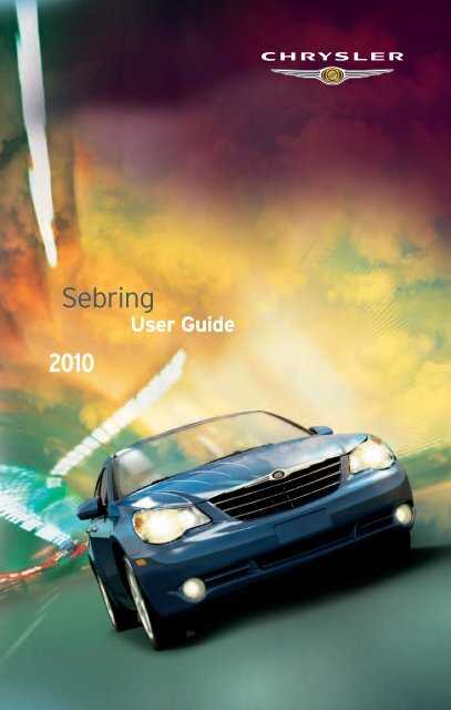 owners manual for 2010 chrysler sebring