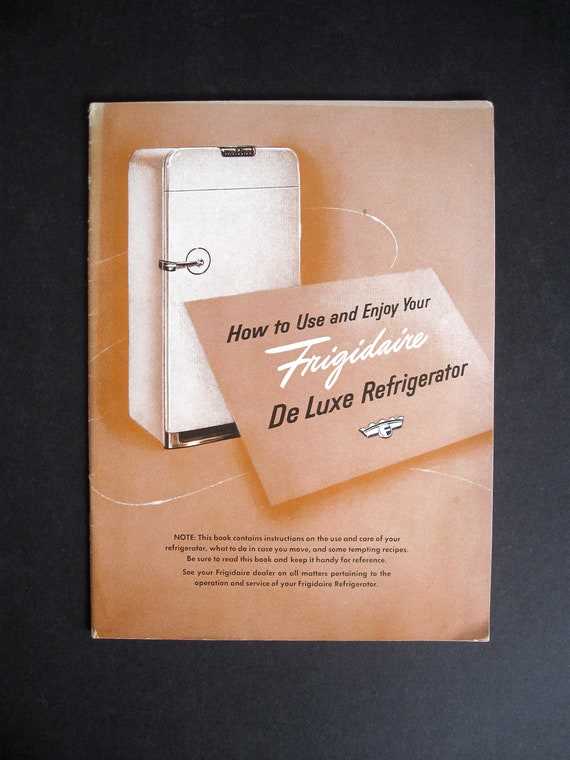 owners manual for frigidaire refrigerator