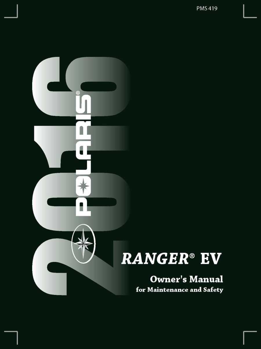 polaris ranger ev owners manual