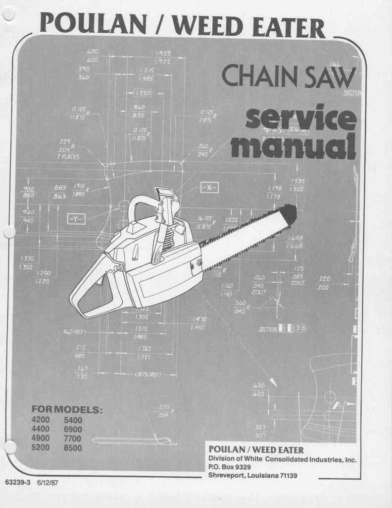 poulan chainsaw owners manual