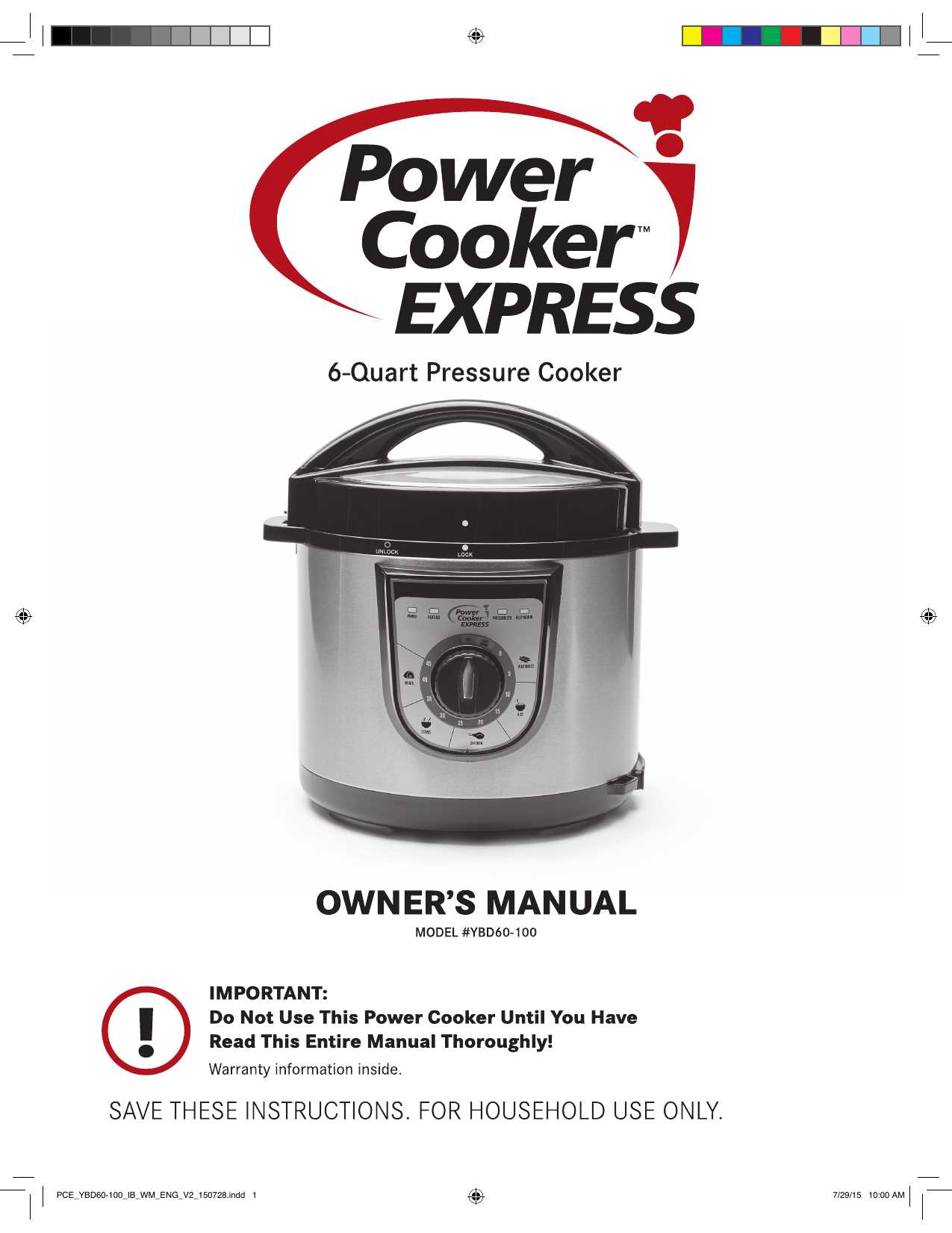 pressure cooker xl owners manual