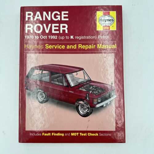 range rover classic owners manual