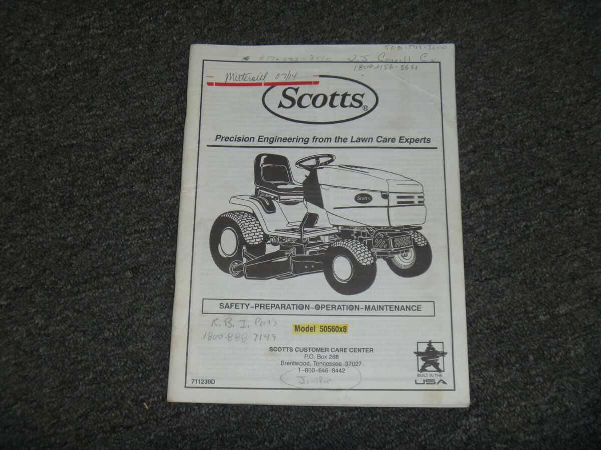 scotts lawn mower owners manual