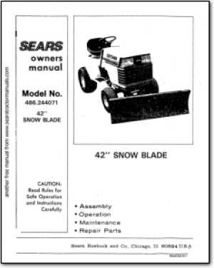 sears craftsman snowblower owners manual