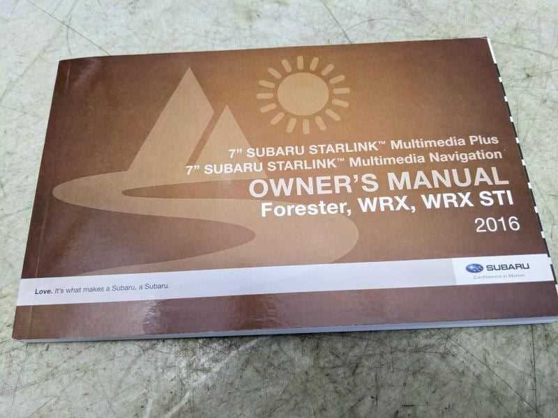 subaru forester 2016 owners manual