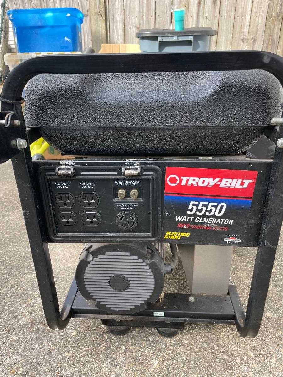 troy bilt 5550 watt generator owners manual