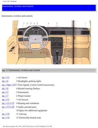 volvo 740 owners manual