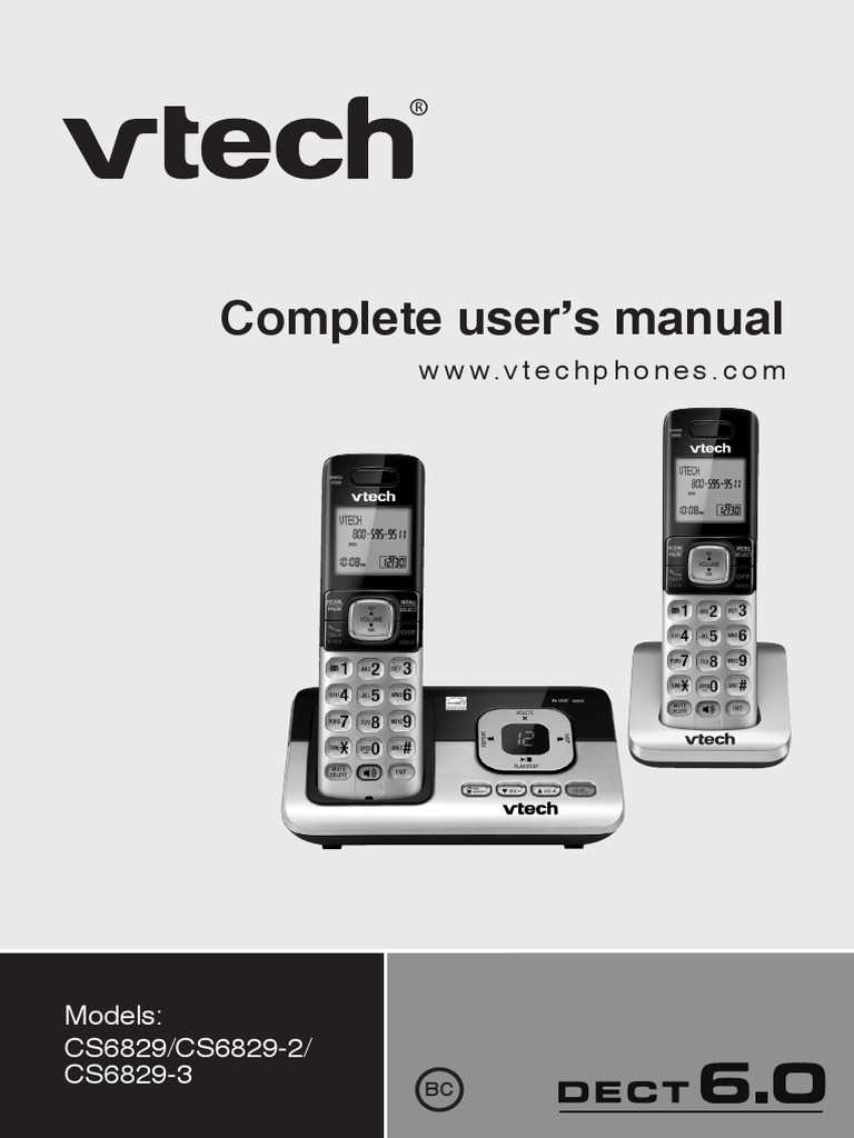 vtech dect 6.0 owners manual