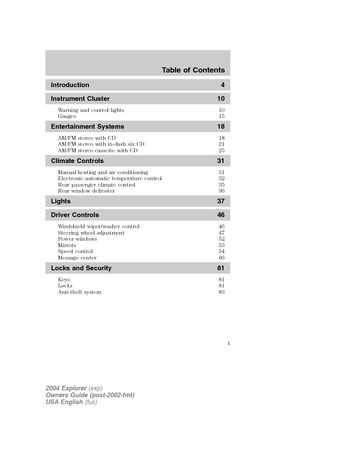 2004 ford explorer xlt owners manual