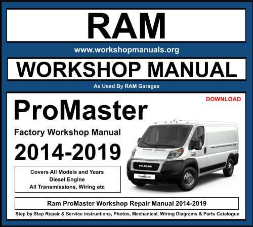 2016 ram promaster owners manual