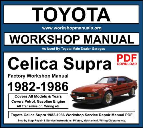 toyota supra owners manual