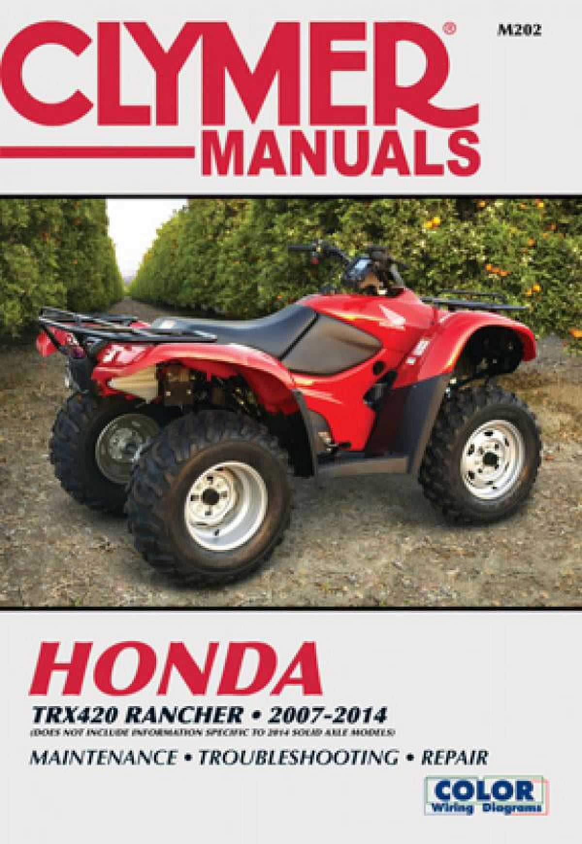 2001 honda rancher 350 owners manual