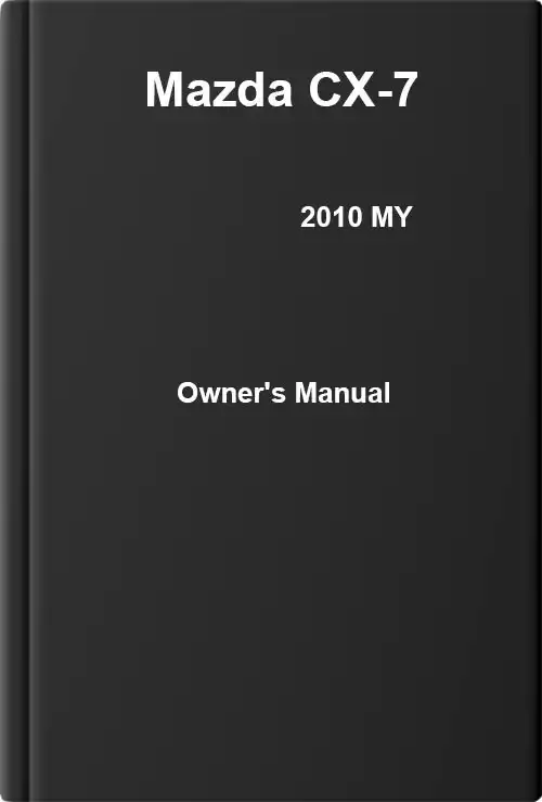 2010 mazda cx 7 owners manual