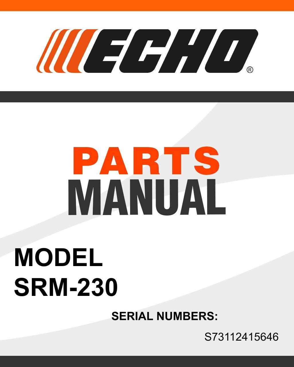 echo srm 230 owners manual