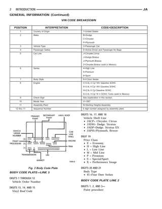 1998 dodge stratus owners manual