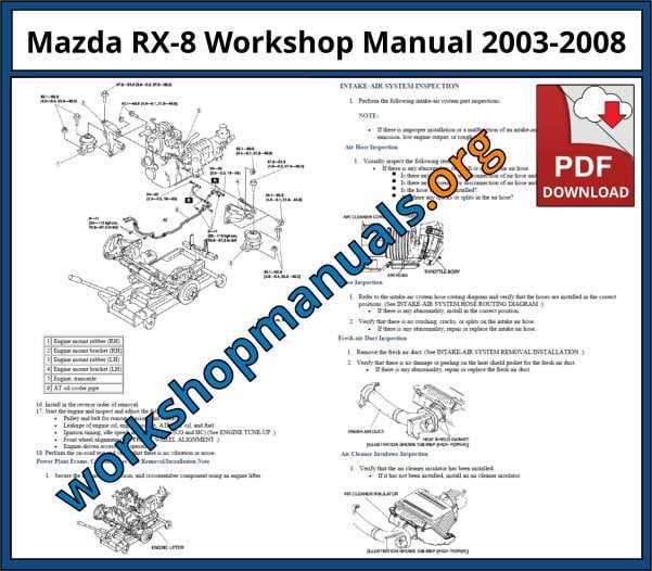 2007 mazda rx 8 owners manual