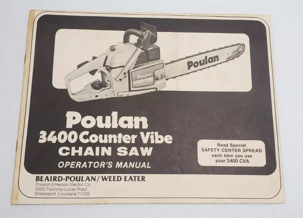 poulan chainsaw owners manual