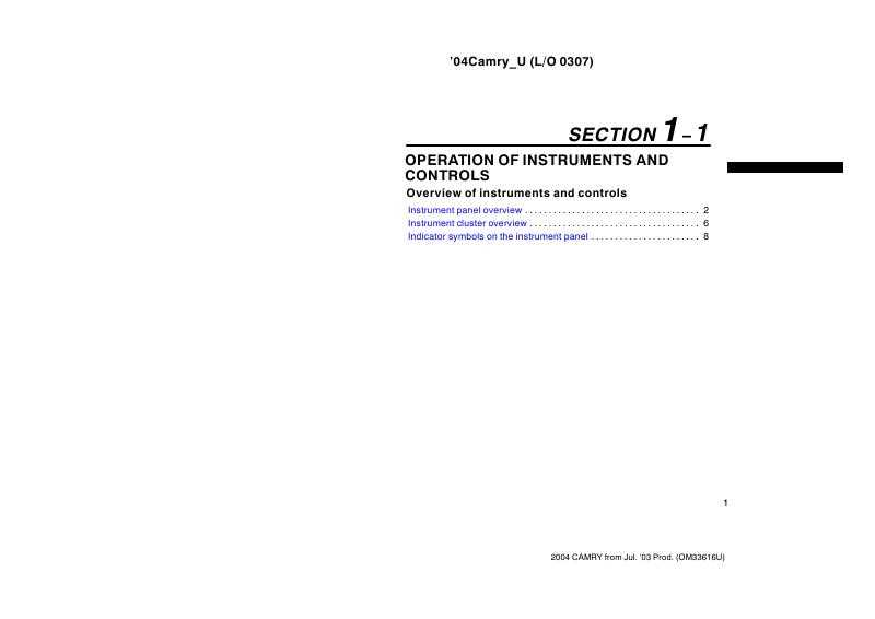 2004 toyota camry owners manual