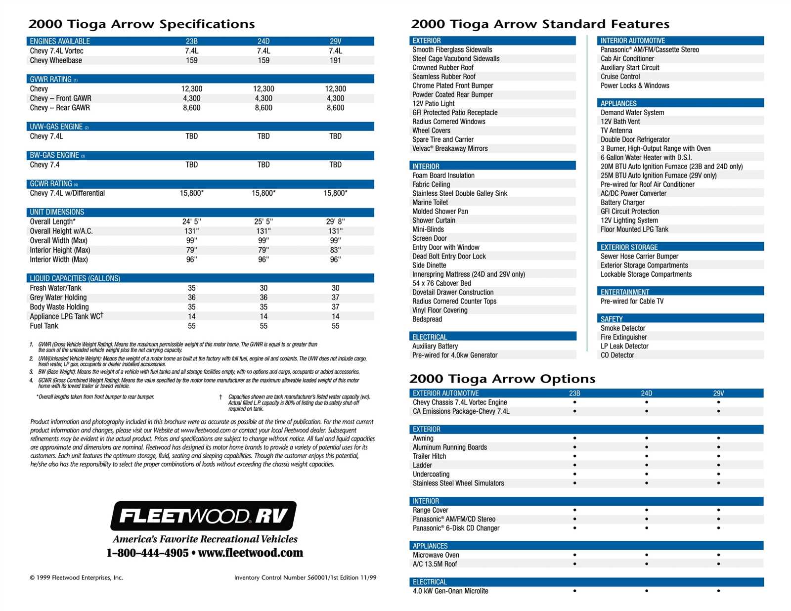 2000 fleetwood tioga owners manual