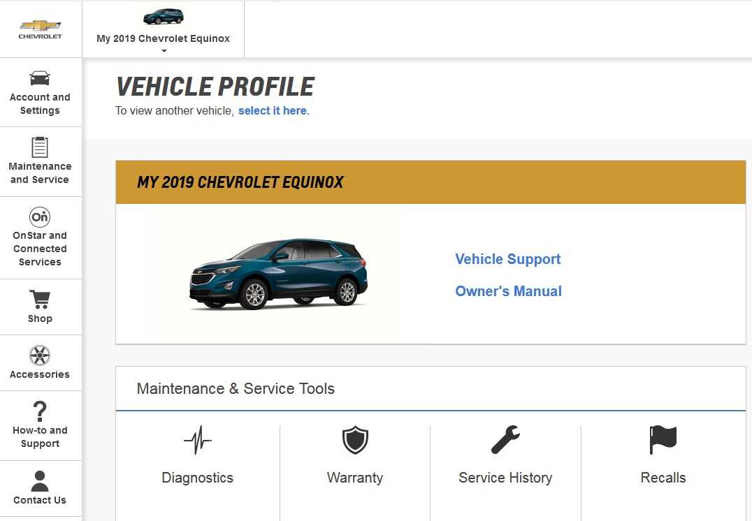 chevy equinox 2019 owners manual