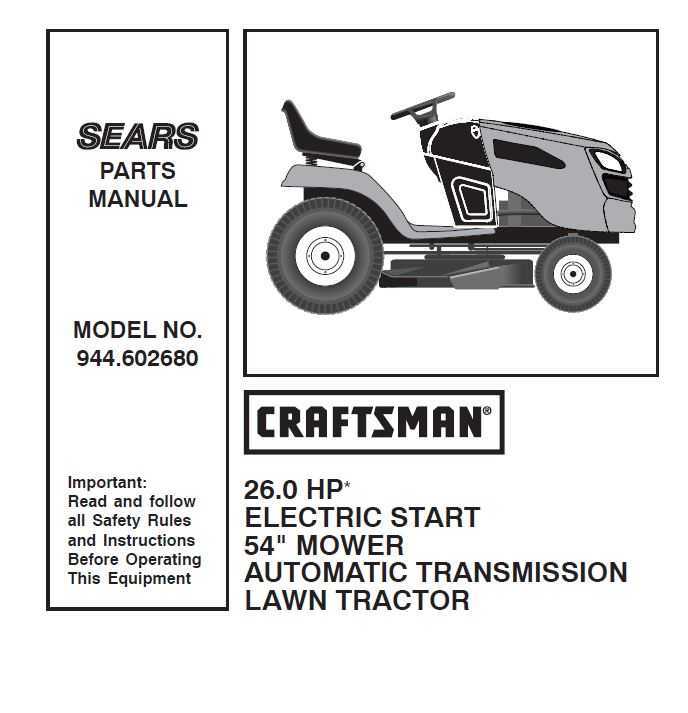 craftsman lawn mower model 917 owners manual